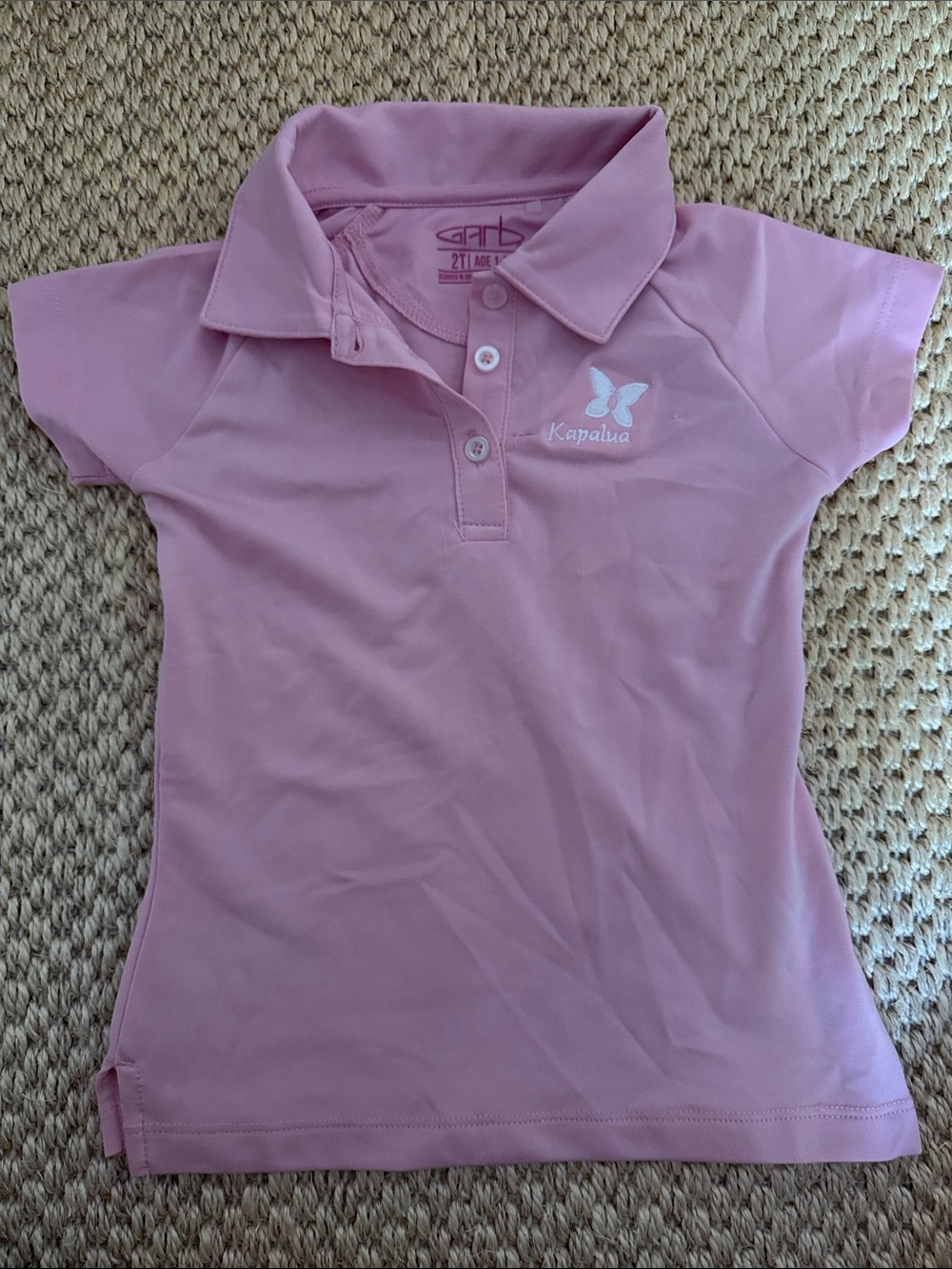 Kapaluá Girls' Light Pink Polo Top
